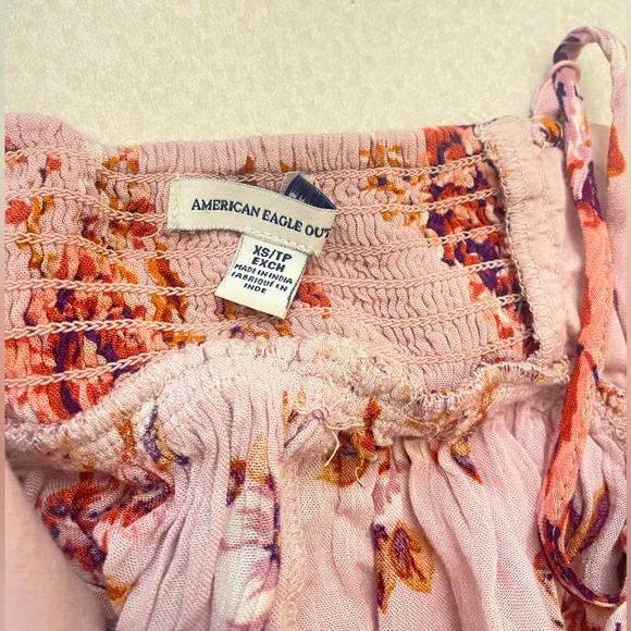 AE Floral tank, 2 side cutouts; summer top, worn once. - Picture 3 of 3